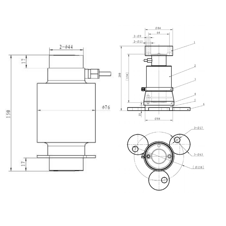 HM14H1 Load Cell ZEMIC Compression Loadcell
